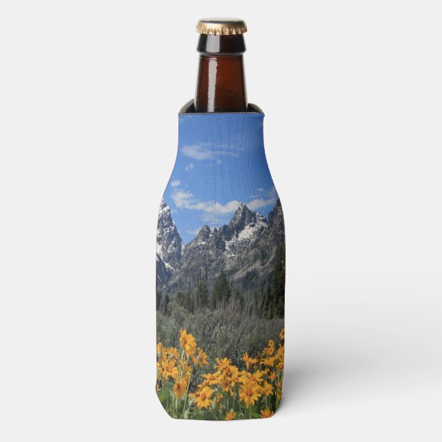 Rafraîchisseur Pour Bouteille Photo Grand Teton Springtime Souvenir (Bottle Devant)