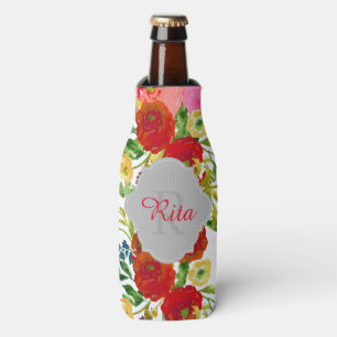 Rafraîchisseur Pour Bouteille PixDezines Aquarelle Florale/do-it-yourself arrièr