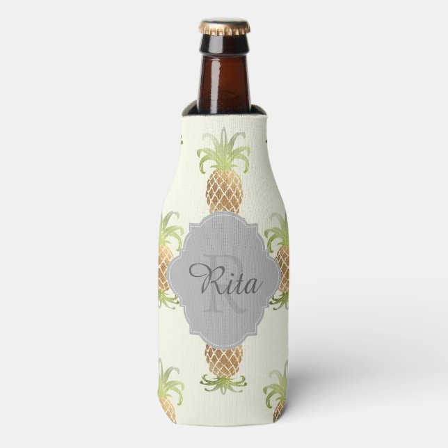 Rafraîchisseur Pour Bouteille PixDezines Faux Gold Foil Motif (Bottle Devant)