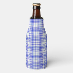Rafraîchisseur Pour Bouteille Plaid blanc bleu 2