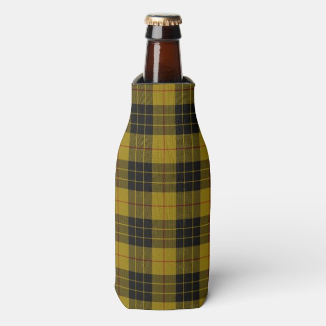 Rafraîchisseur Pour Bouteille Plaque noire jaune tartan MacLeod (Bottle Devant)