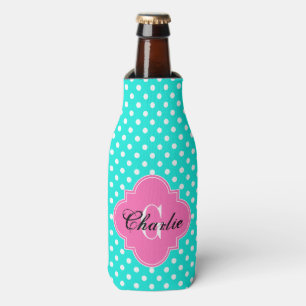Rafraîchisseur Pour Bouteille Pois blanc d'Aqua brillant Hot rose Nom du quai in