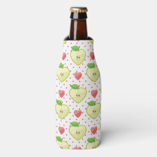 Rafraîchisseur Pour Bouteille Pommes de coeur avec le pois et les coeurs roses