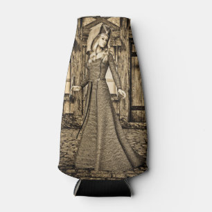 Rafraîchisseur Pour Bouteille Princesse Médiévale Sépia Art Renaissance