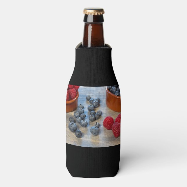 Rafraîchisseur Pour Bouteille Raspberries et Blueberries (Bottle Devant)