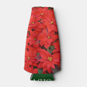 Rafraîchisseur Pour Bouteille Red Poinsettias I Christmas Holiday Floral Photo