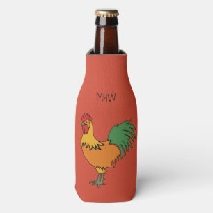 Rafraîchisseur Pour Bouteille Rooster personnalisé monogramme & bouteille couleu