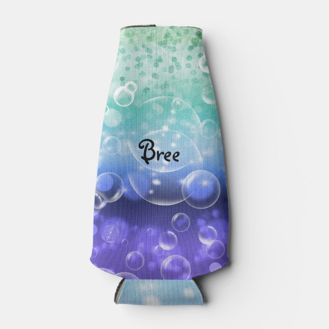 Rafraîchisseur Pour Bouteille Sous l'eau de l'océan tropical étincelant bulles (Devant)