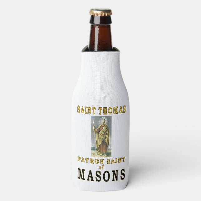 RAFRAÎCHISSEUR POUR BOUTEILLE ST THOMAS PATRON SAINT DES MASONS (Bottle Devant)