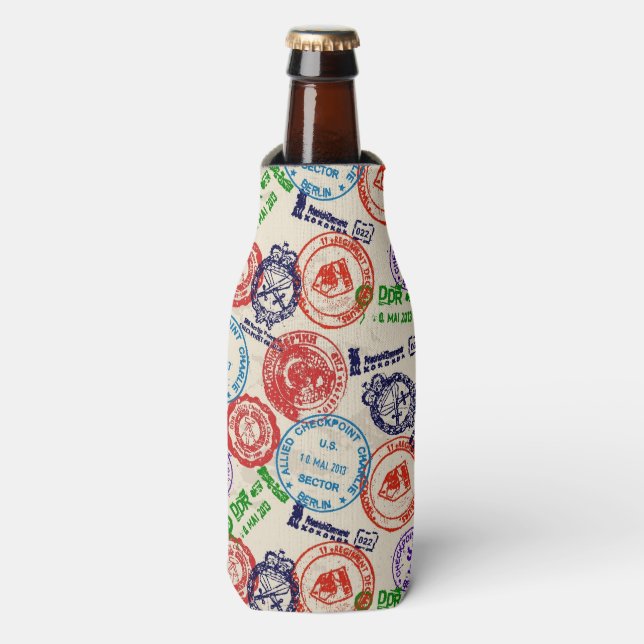 Rafraîchisseur Pour Bouteille Texture avec de vrais timbres. (Bottle Devant)