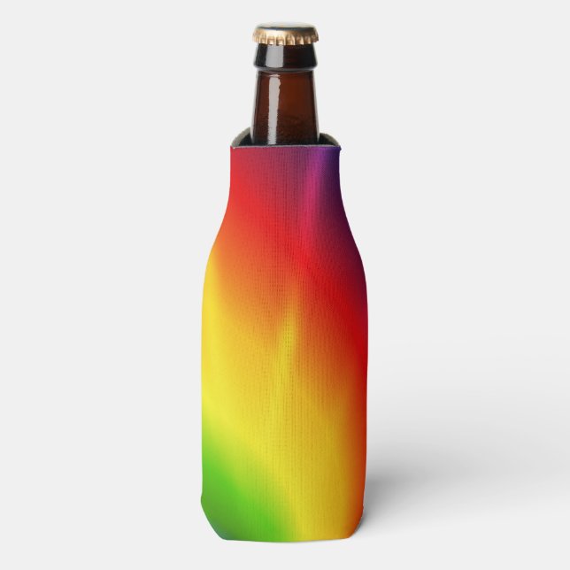 Rafraîchisseur Pour Bouteille Tie Dye Motif arc-en-ciel (Bottle Devant)