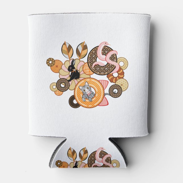 Rafraîchisseur Pour Canette 動物とドーナッツ（リメイク）／Animal and doughnut (Remake) (Devant)