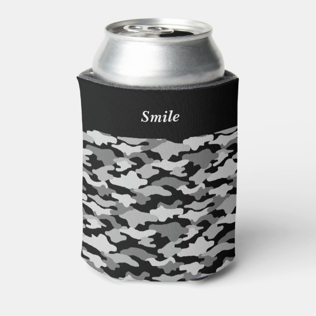 RAFRAÎCHISSEUR  POUR CANETTE 文字　カスタマイズ　迷彩　ブラック 缶クーラー (Can Dos)