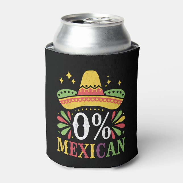 Rafraîchisseur Pour Canette 0% Mexicain Zéro% Drôle Cinco De Mayo (Can devant)