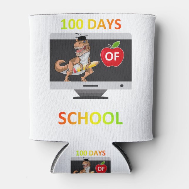 Rafraîchisseur Pour Canette 100 Jours D'École Virtual Learning Quaran Étudiant (Devant)