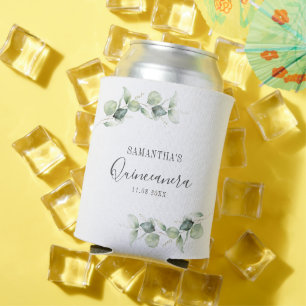 Rafraîchisseur Pour Canette 15e anniversaire Eucalyptus Verdure Quinceanera