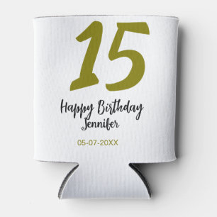 Rafraîchisseur Pour Canette 15e anniversaire quiencenera ajouter date année or
