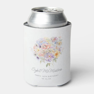 Rafraîchisseur Pour Canette 18e anniversaire de fête aquarelle Floral Custom