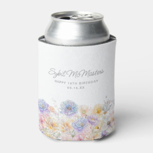 Rafraîchisseur Pour Canette 18e anniversaire de fête aquarelle Floral Custom