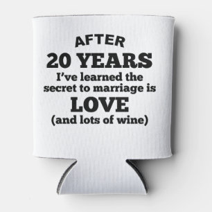 Rafraîchisseur Pour Canette 20 Ans D'Amour Et De Vin