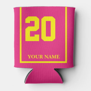 Rafraîchisseur Pour Canette 20 Fuchsia Pink Yellow Horse Couverture de selle p