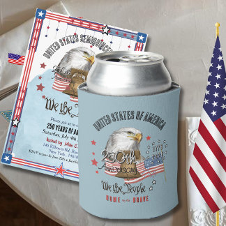 Rafraîchisseur Pour Canette 250 Years of America Patriotic Custom Can Cooler