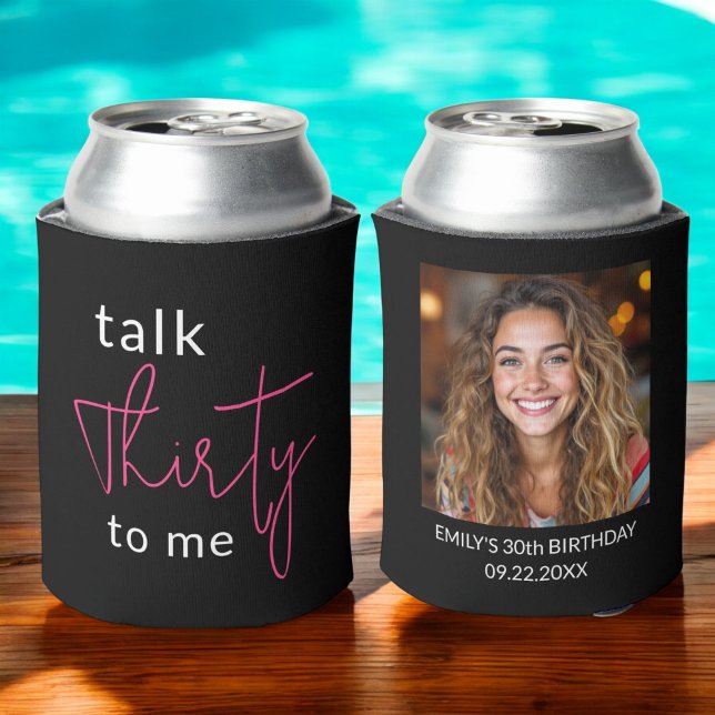 Rafraîchisseur Pour Canette 30ème Trente Photo Fête d'anniversaire (Créateur téléchargé)