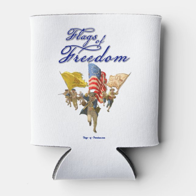 Rafraîchisseur Pour Canette 3 Drapeaux de la Liberté (Devant)
