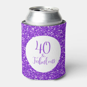 Rafraîchisseur Pour Canette 40 & Fabuleux anniversaire Sparkly Purple Parties 