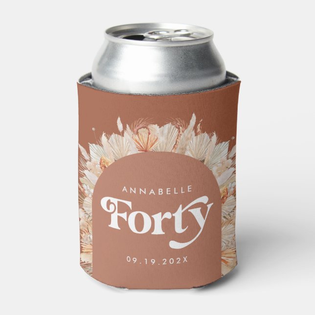 Rafraîchisseur Pour Canette 40e anniversaire arche moderne pampas herbe terre  (Can devant)