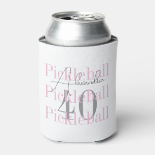 Rafraîchisseur Pour Canette 40e anniversaire Pickleball Pink Party Favor