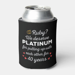 Rafraîchisseur Pour Canette 40ème anniversaire du Mariage I - Ruby Funny Coupl