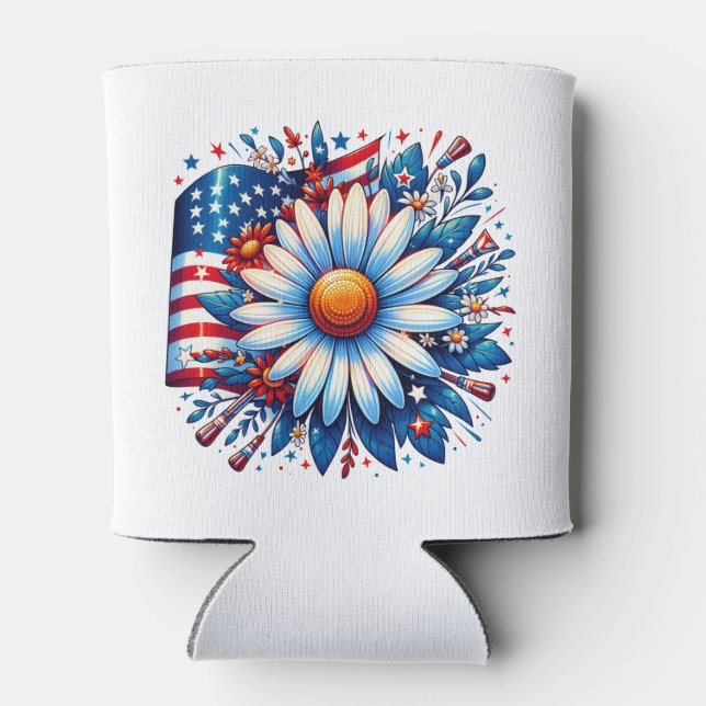 Rafraîchisseur Pour Canette 4 juillet florale (Dos)