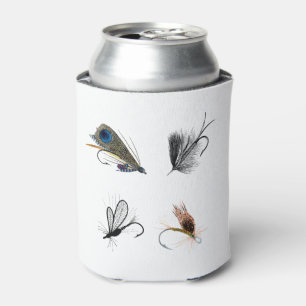 Rafraîchisseur Pour Canette 4 Mouches De Pêche Sèche. Sportsmans Outdoorsmen