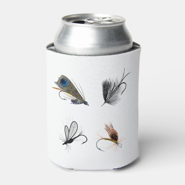 Rafraîchisseur Pour Canette 4 Mouches De Pêche Sèche. Sportsmans Outdoorsmen (Can devant)