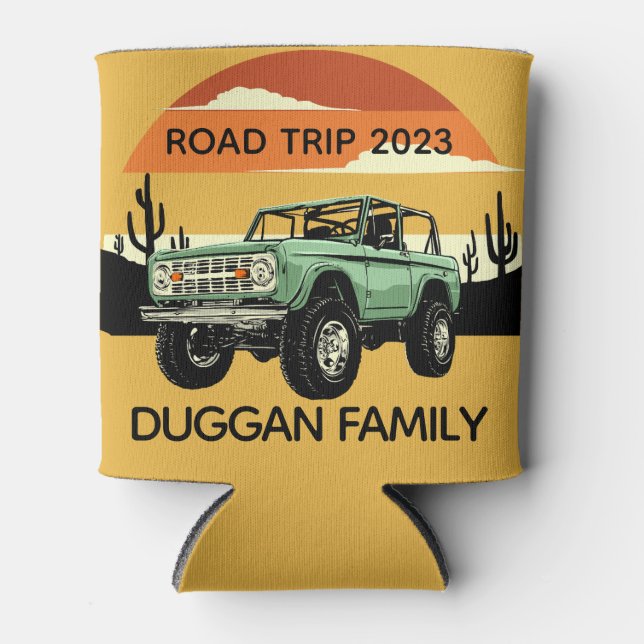 Rafraîchisseur Pour Canette 4x4 Family Adventure Texte personnalisé personnali (Devant)