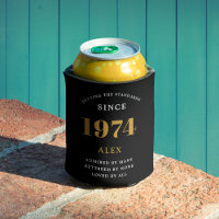50e anniversaire Nom 1974 Black Gold Elegant Chic
