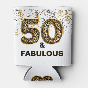 Rafraîchisseur Pour Canette 50e fête d'anniversaire Cinquante et fabuleux léop