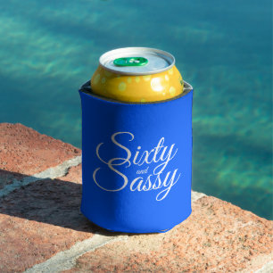 Rafraîchisseur Pour Canette 60 Sassy 60e Anniversaire Bleu Bleu Clair Can Cool
