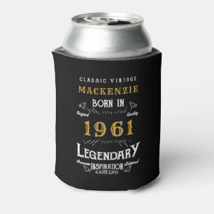 Rafraîchisseur Pour Canette 60e anniversaire Ajouter votre nom Né 1961 Légen