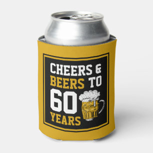 Rafraîchisseur Pour Canette 60e anniversaire Cheers & Bières à 60 ans
