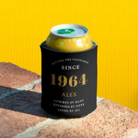 60e anniversaire Nom 1964 Black Gold Elegant Chic