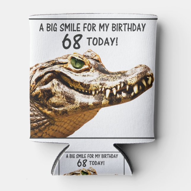 Rafraîchisseur Pour Canette 68e anniversaire Alligator Smile (Devant)