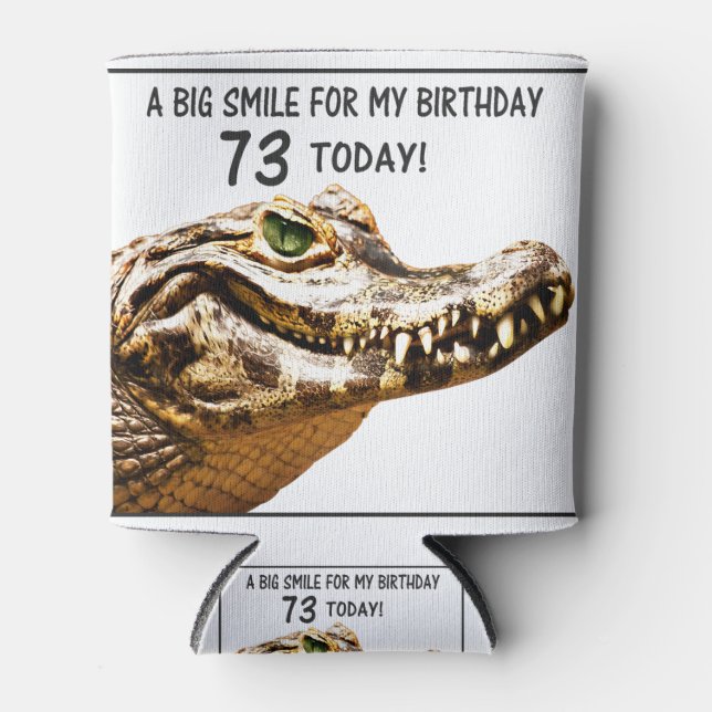 Rafraîchisseur Pour Canette 73e anniversaire Alligator Smile (Devant)