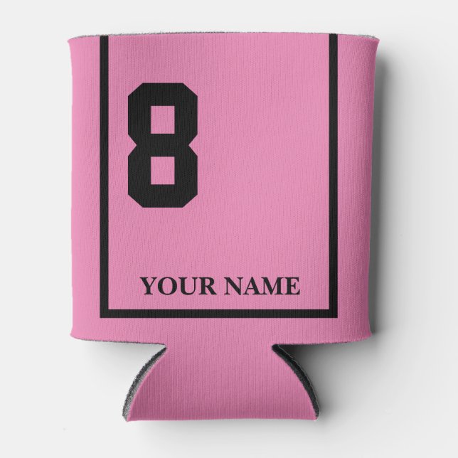 Rafraîchisseur Pour Canette 8 Roses avec Couverture de selle Cheval Noir Perso (Devant)