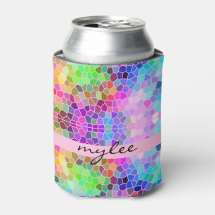 Rafraîchisseur Pour Canette Abrégé sur coloré bleu de rose d'arc-en-ciel de