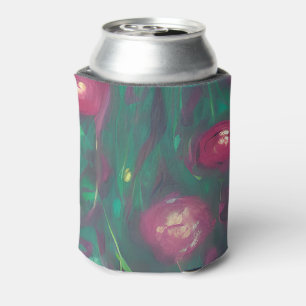 Rafraîchisseur Pour Canette Abstract muted red roses 