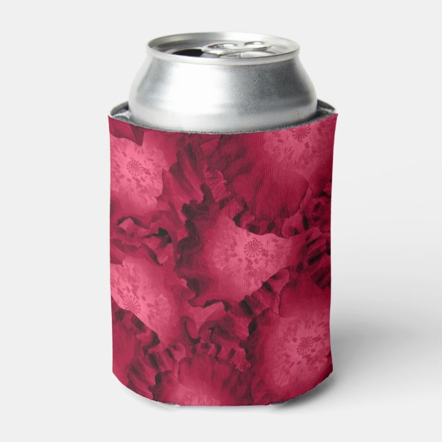 Rafraîchisseur Pour Canette Abstract red roses poppy flowers floral romantic (Can devant)
