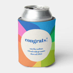 Rafraîchisseur Pour Canette Abstrait Rainbow Custom Graduation Félicitations
