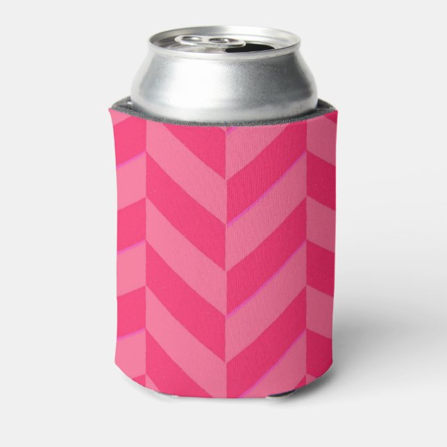 Rafraîchisseur Pour Canette Accessoire de boisson stylish à Chevron rose (Can Dos)